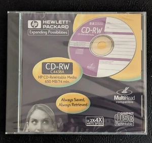 HP CD-RW CDRW ReWritable Blank Disc in SEALED Jewel Case - Picture 1 of 2