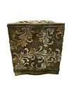 India Ink Gold Leaf Ornate Resin Hollywood Regency Tissue Box Cover￼