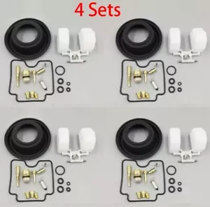 4 X Kit Riparazione Carburatore Yamaha FZS 600 Fazer 1998-2003 Galleggianti Diaframma - Foto 1 di 2