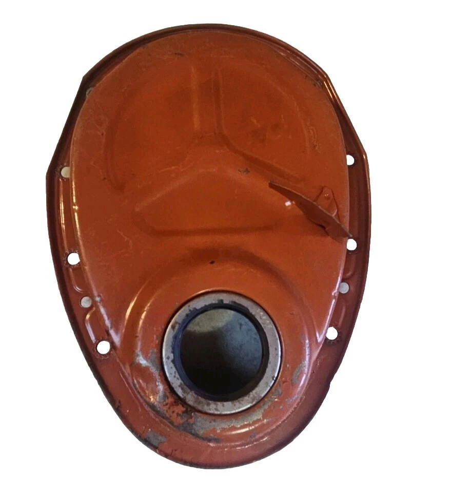 1966 Chevrolet Chevelle Corvette Nova 327 350 SBC AOR Timing Cover Orange - Image 1 of 4