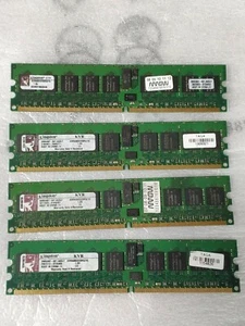LOT OF 4 PCS. KINGSTON KVR400D2D8R3/1G 1GB 400MHz DDR2 ECC Registered CL3 DIMM - Picture 1 of 4