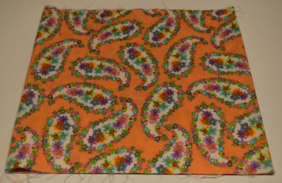 TELA DE ALGODÓN TRADICIONES 9" X 43" WOF REMANENTE ROSA NARANJA AZUL VERDE AZULADO FLORAL Foto 1 de 3