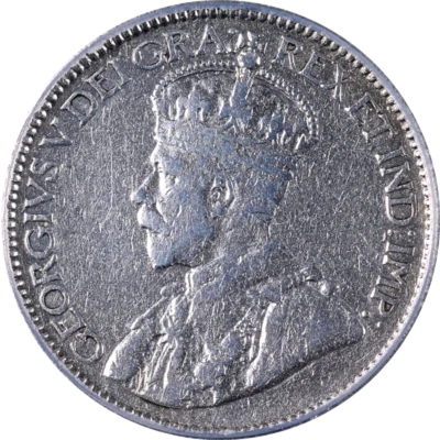 Canada 1913 10 Cents ICG VF30 Details KM#23 - Small Leaves, Scratched, Cleaned - Image 1 of 4