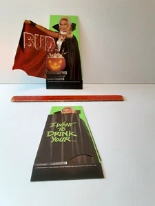 2 Halloween Sexy Vampir Anheuser Busch Budweiser Knospe Tischzelte unbenutzt 1990 z - Bild 1 von 6