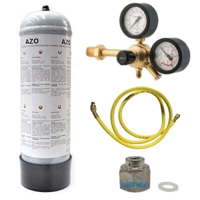KIT AZOTO BOMBOLA DA 2,2 LT PROVA TENUTA IMPIANTO E LAVAGGIO CONDIZIONAMENTO - Immagine 1 di 4