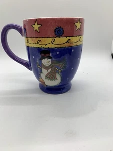Sango The Sweet Shoppe Christmas Pedestal Mug Holiday Snowman by Sue Zipkin 3041 - Picture 1 of 5