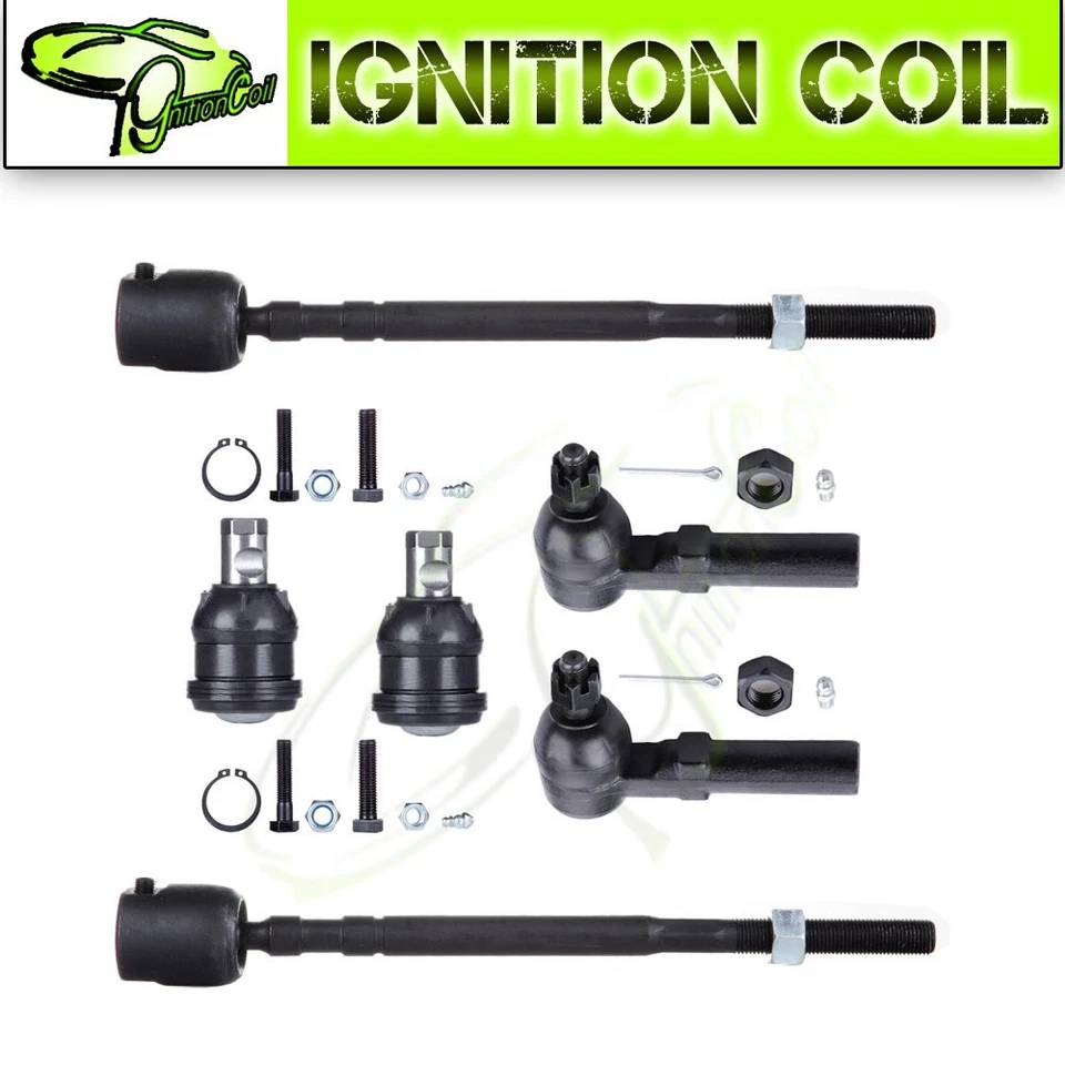 Fits for 91-93 Dodge Daytona 6pcs Inside Outside Tie Rods Lower Ball Joints Set - Image 1 of 4