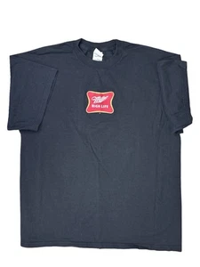 Camiseta Miller High Life Harley Davidson Para Hombre XL Gildan Desteñida Negra 100% Algodón - Imagen 1 de 3