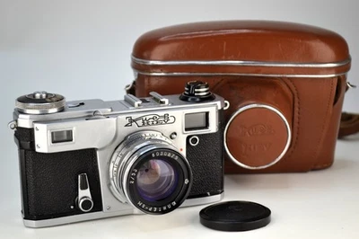 ¡TOTALMENTE REPARADO! ¡Primera edición 1980! CÁMARA RF "KIEV-4AM" + lente JUPITER-8M (4) Foto 1 de 4