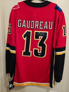 Johnny Gaudreau Calgary Flames Red Authentic Fanatics Autographed Jersey - Picture 1 of 6