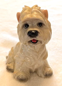 Estatuilla de resina mediana brillante sentada West Highland White Terrier ¡Excelente! - Imagen 1 de 7