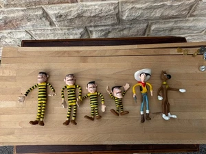 6 FIGURINES Lucky Luke - flexible Ceji - LES DALTON DARGAUD MORRIS 1984 - Picture 1 of 5
