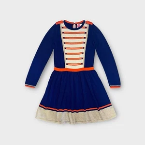 Mini Boden Blue Nutcracker Holiday Knit Dress - Picture 1 of 5