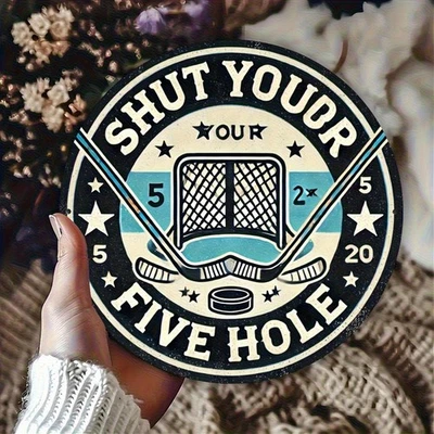 Letrero de hockey retro de 8" - Decoración de sala de deportes Foto 1 de 4