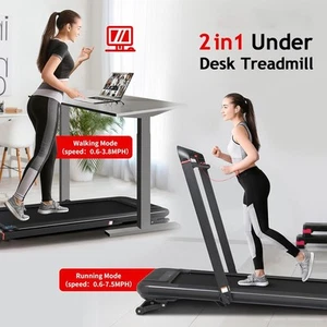 Treadmill 2 in 1 Electric Motorized Folding Machine Cardio Exercise Auto Incline - Picture 1 of 8