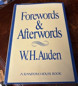 Forewords and Afterwords by W. H. Auden (1973, Hardcover) First Edition/Printing - Picture 1 of 8