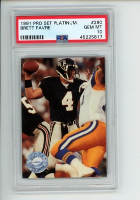 Juego profesional Platinum Brett Favre #290 Rookie RC 1991 segunda ronda elección del draft PSA 10 Foto 1 de 4