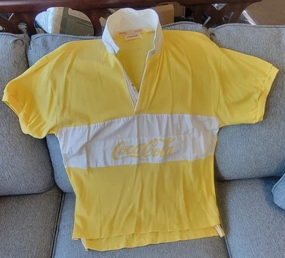 Polo de Rugby Coca-Cola Vintage Grande Amarillo ***LEER*** Foto 1 de 4