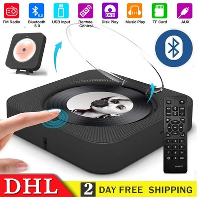 CD Player Bluetooth CD-Player HiFi FM Radio AUX Desktop CD Staubschutzhülle DE - Bild 1 von 4