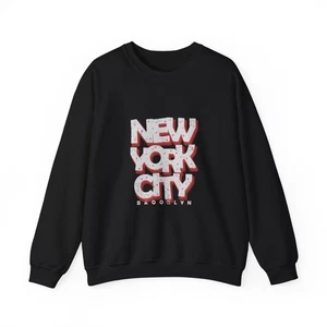 NYC Sweatshirt mit Rundhalsausschnitt | Cozy Urban Apparel, Reisegeschenk, Stadtliebhaber  - Bild 1 von 16