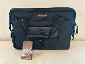 WELKINLAND 15-Pockets Electrician Tool Box Shoulder Tote Bag Large Black Orange - Picture 1 of 15