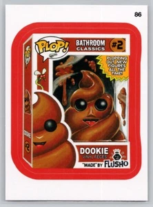 Topps Wacky Packages #86 2015 ¡Plop! DOOKIE HECHA POR FLUSHO BORDE ROJO - Imagen 1 de 2