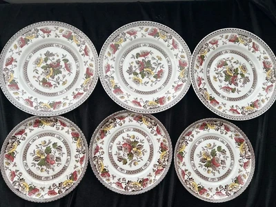 Midwinter Brown Jacobean Vintage Side Plates – 2 Sizes (Set of 6) Staffordshire - Image 1 of 4