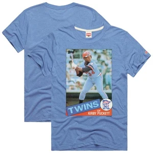 Men's Homage Kirby Puckett Light Blue Minnesota Twins 1985 Topps Baseball Card - Picture 1 of 3