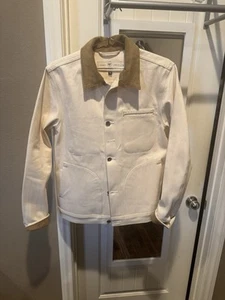 Brand New Rogue Territory Cord Collar Supply Jacket 14oz Ecru Selvedge Medium - Picture 1 of 3