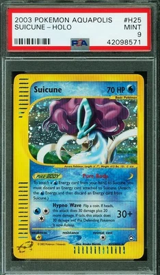 2003 POKEMON AQUAPOLIS #H25 SUICUNE-HOLO PSA 9 - Image 1 of 2