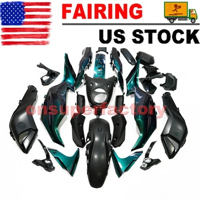 Injection For Yamaha FZ07 MT07 MT-07 2012-2017 Fairing Kit Chameleon Green Foto 1 de 4