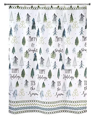  - Shower Curtain, Vibrant Printed Fabric, Christmas 72"W x 72"L (Pack of 1) - Image 1 of 2