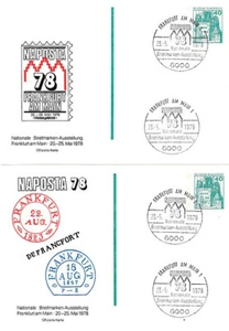 Bundle Private Postal Stationery 2 Cards for NAPOSTA 78 Special Cancellation - Picture 1 of 1