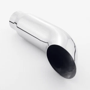 2.25" inlet 3" outlet Curve Turn Down AngleCut 304Stainless Steel Exhaust Tip - Picture 1 of 8