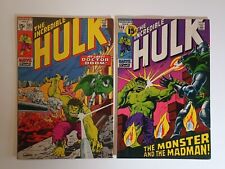 The Incredible Hulk  #143 & #144 Hulk Battles Dr. Doom ! (1971) Marvel Comic Lot