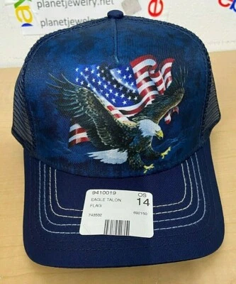 Gorra de camionero The Mountain EAGLE American FLAG Eagle Talon AJUSTABLE AJUSTE NUEVO CON ETIQUETAS Foto 1 de 4
