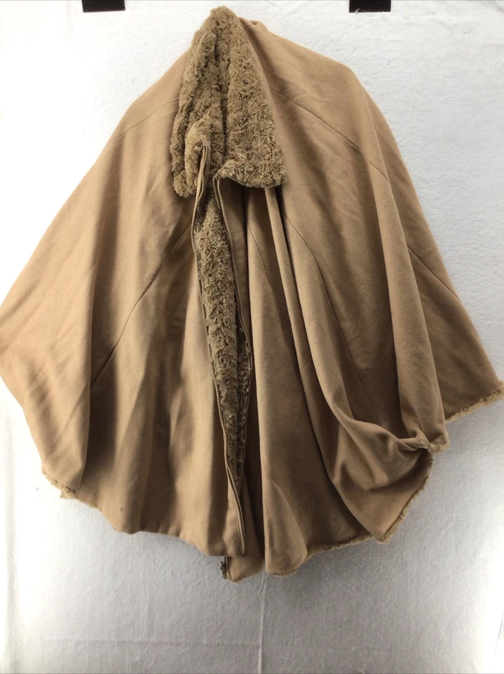 PONCHO CAPA SPORTO REVERSIBLE MARRÓN MUJER TALLA 0/S - NUEVO Foto 1 de 4