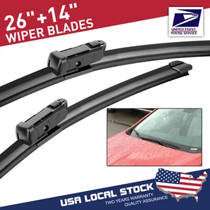 26" 14" Front Windshield Wiper Blades Pair For CHEVROLET Trax 2015-2021 - Picture 1 of 9