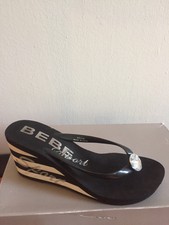 bebe platform flip flops