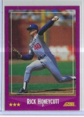 1988 Score Baseball Rick Honeycutt #87 Oakland Athletics - Image 1 of 2