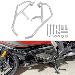 Silver Front Crash Bars Highway Engine Guard For BMW K1600GT K1600GTL 2011-2025 - Picture 1 of 9