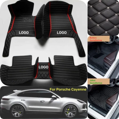 Alfombrillas coche para Porsche Cayenne 2003-2025 impermeables revestimientos personalizados de lujo Foto 1 de 4