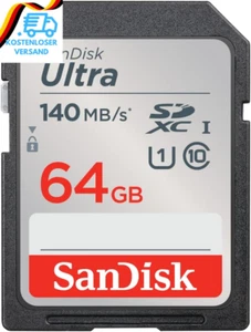 Sandisk Ultra SDXC UHS-I Speicherkarte 64 GB (Für Kompaktkameras Der Einstiegs-  - Bild 1 von 12