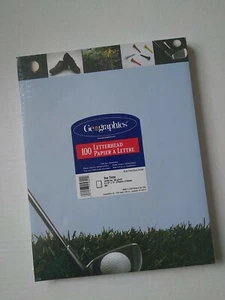 NEW IN PACKAGE!!! Tee Time Golf Theme Letterhead 8.5 x 11" 100 Sheets paper - Picture 1 of 4