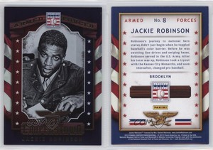 2015 Panini Cooperstown HOF Honors Armed Forces Gold /25 Jackie Robinson #8 HOF