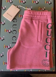 Gucci Shorts  Logo Pink Girls  Sz 8 Years Old Sweat Shorts - Picture 1 of 6