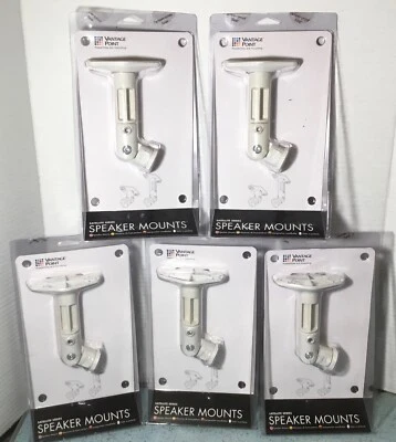 SET OF 5 VANTAGE POINT SATS-W SATELLITE SERIES WHITE SPEAKER MOUNTS UNIVERSAL - Image 1 of 4