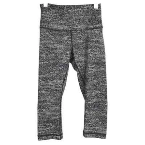 Lululemon Women's Leggings 4 Align High Rise Crop Heather Gray Pull-On Stretch - Picture 1 of 6