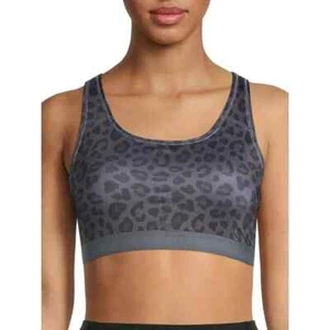 Sujetador deportivo Avia para mujer leopardo soporte medio compresión cordero talla M NUEVO - Imagen 1 de 4