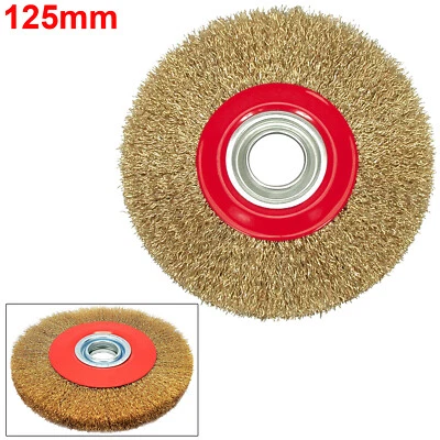 TOYA Scheibenbürste Drahtbürste Rundbürste 125 mm Topfbürste Zopfbürste Stahlbürste